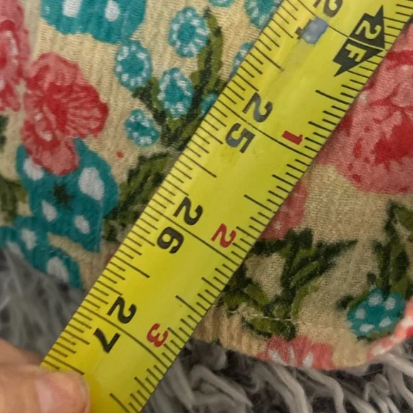 Myra Bag Floral Top off shoulder bell sleeve boho XL India boho - Picture 9 of 10